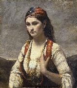 Jean-Baptiste Camille Corot The Young Woman of Albano (L'Albanaise) USA oil painting artist